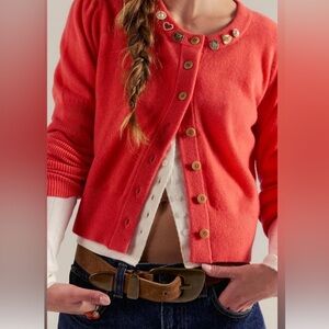 GORGEOUS Free People 100% cashmere cardigan. NWT Size Small